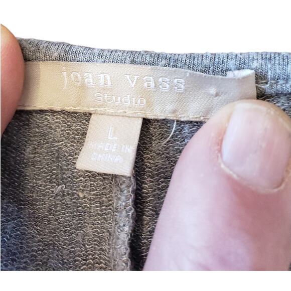 joan vass studio L gray sleeveless tank - Picture 4 of 7